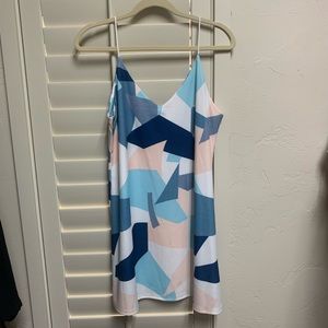 Geometric print shift dress